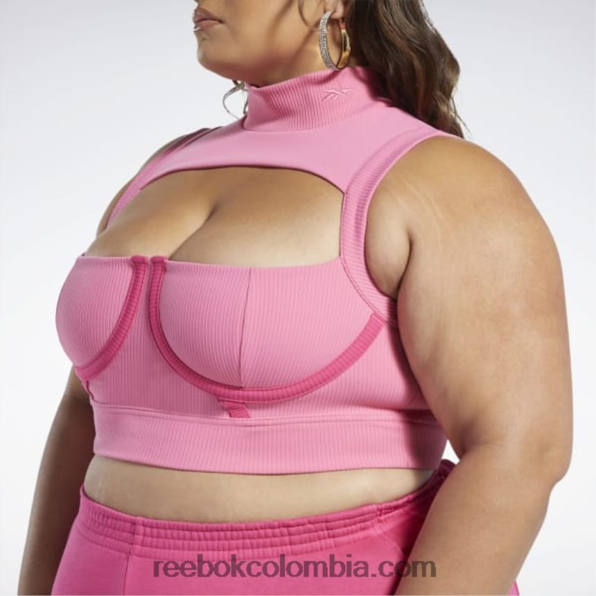 mujer fusión de rosa astro/rosa top corto cardi b (tallas grandes) Reebok D260LP479