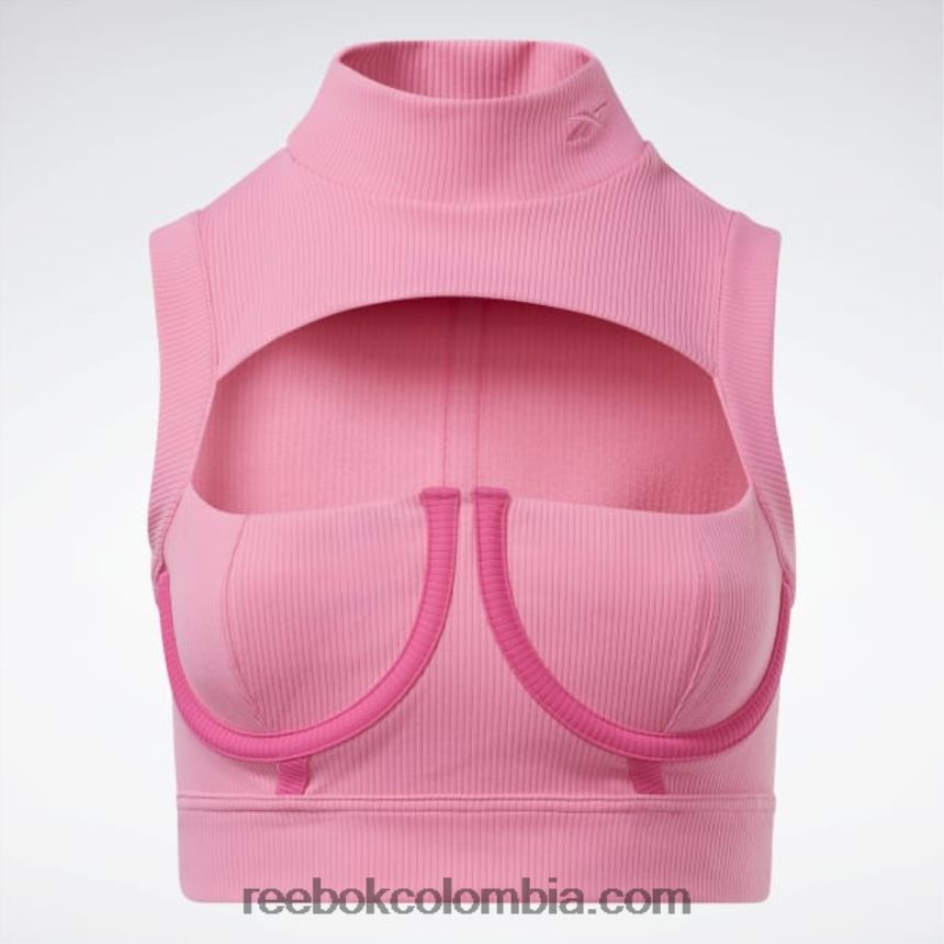 mujer fusión de rosa astro/rosa top corto cardi b (tallas grandes) Reebok D260LP479