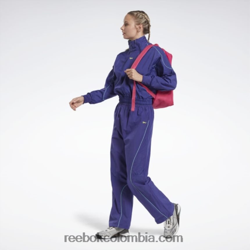 mujer morado negrita vestido playero tejido Les Mills Reebok D260LP487