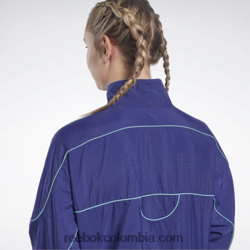 mujer morado negrita vestido playero tejido Les Mills Reebok D260LP487