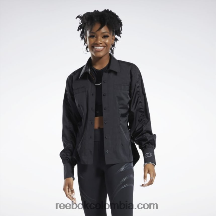 mujer negro cardi b parte superior Reebok D260LP342