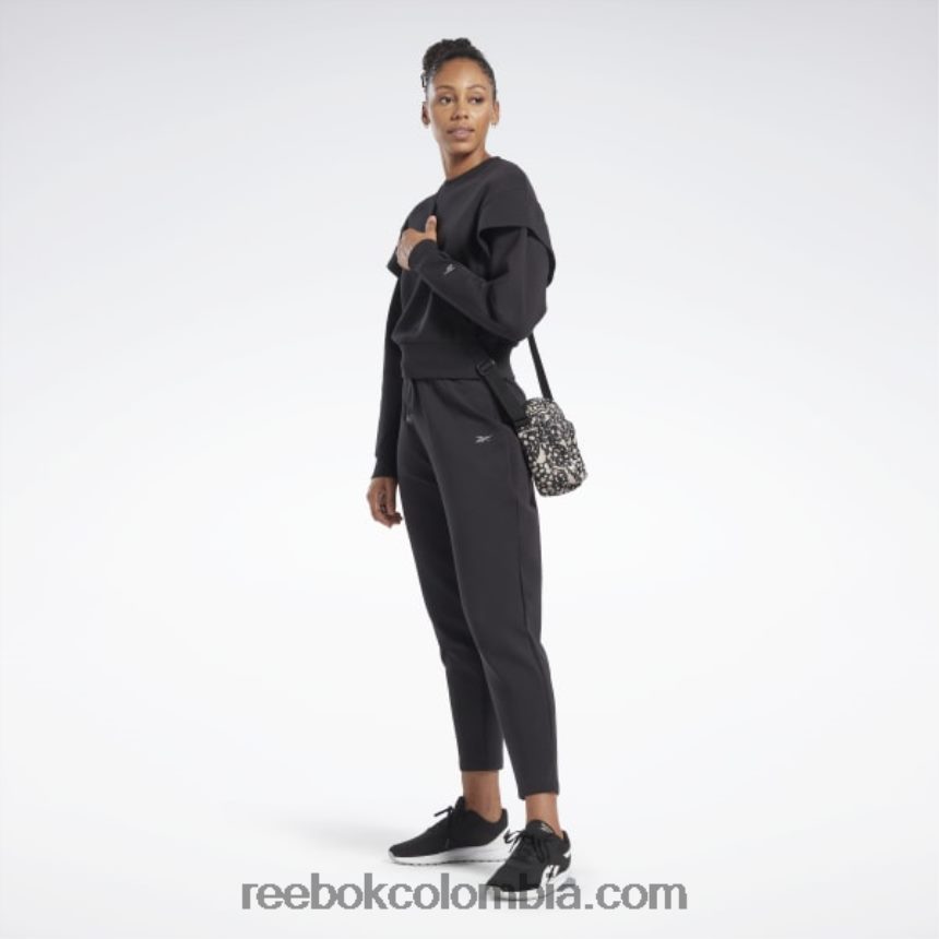 mujer negro top de capa intermedia de algodón dreamblend Reebok D260LP765