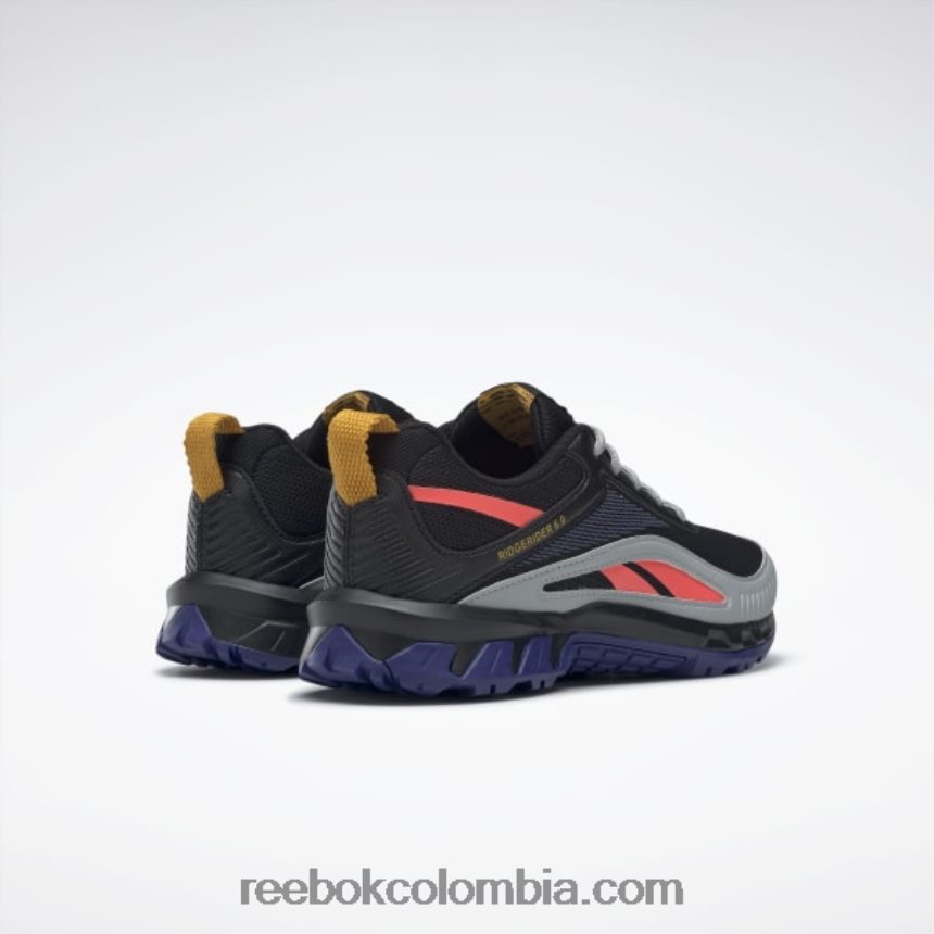 mujer Núcleo negro/púrpura llamativo/llamarado naranja ridgerider 6 zapatos Reebok D260LP232