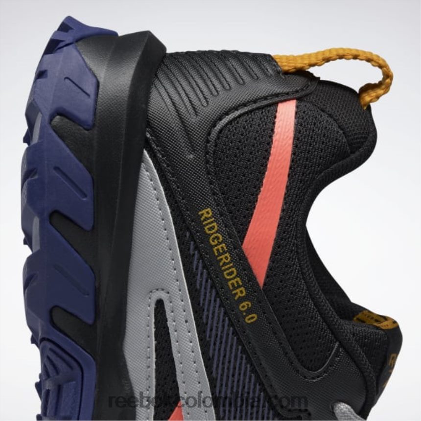 mujer Núcleo negro/púrpura llamativo/llamarado naranja ridgerider 6 zapatos Reebok D260LP232