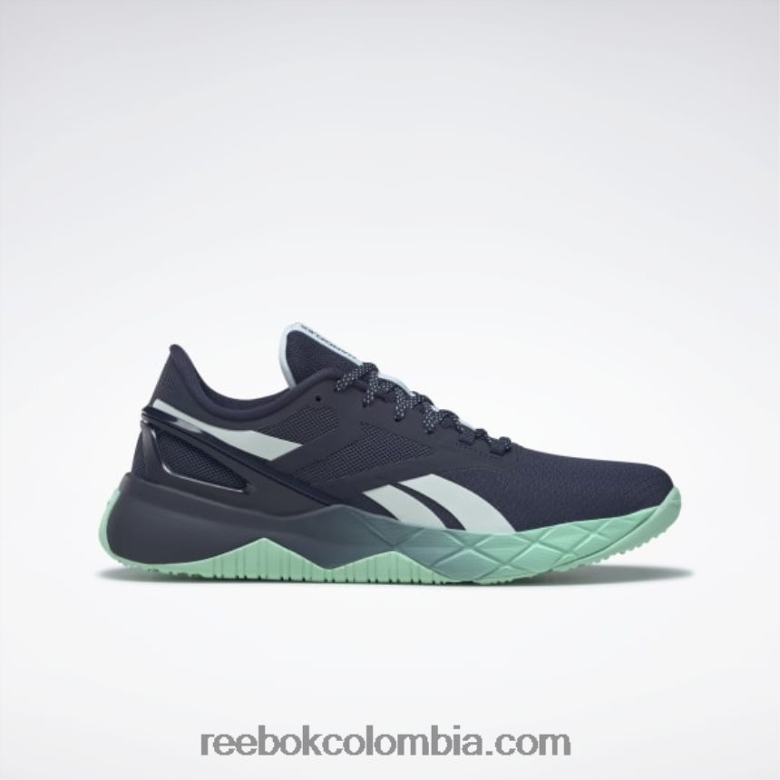 mujer azul marino vectorial/resplandor ópalo/menta indirecta zapatillas de entrenamiento nanoflex tr mujer Reebok D260LP469