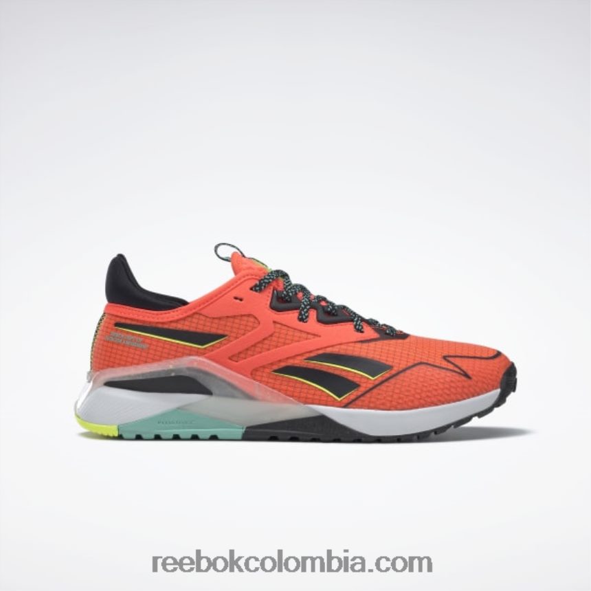 mujer bengala naranja/núcleo negro/ácido solar amarillo zapatillas de entrenamiento mujer nano x2 tr adventure Reebok D260LP248