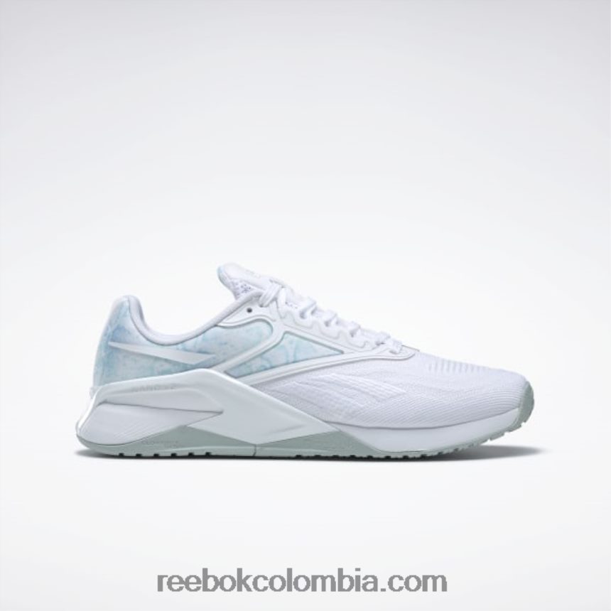 mujer blanco ftwr/gris marino/menta indirecta zapatillas de entrenamiento nano x2 para mujer Reebok D260LP180