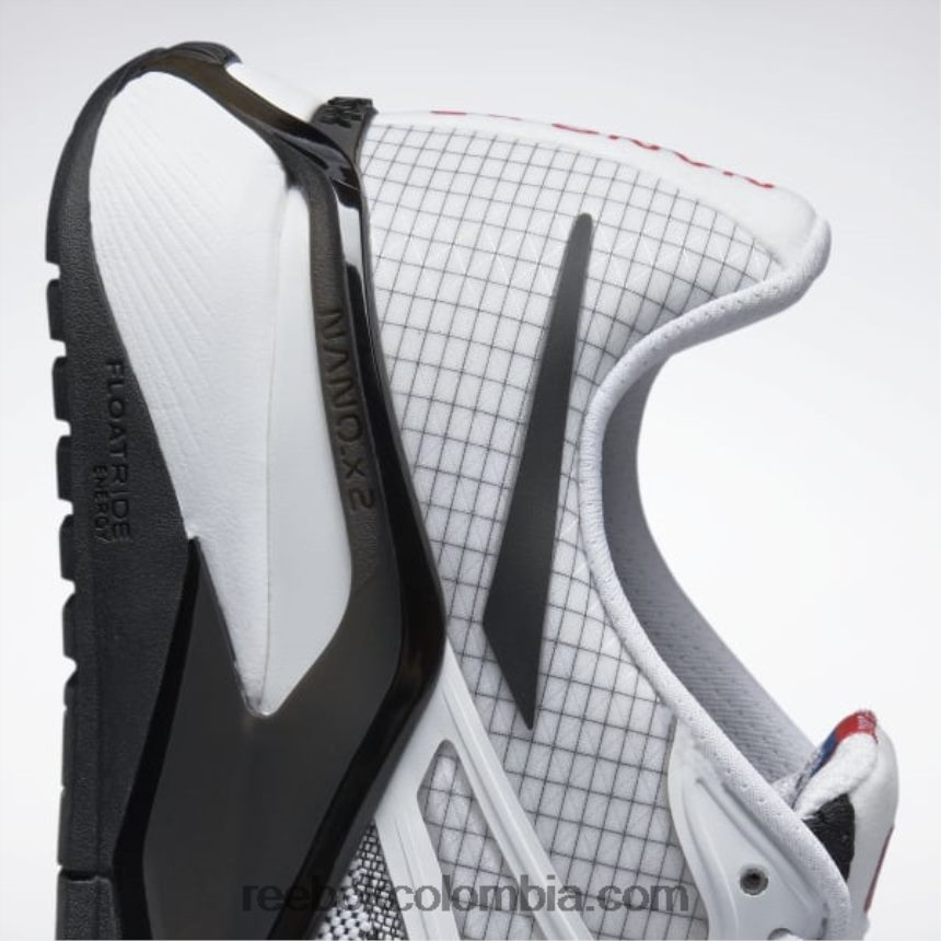 mujer ftwr blanco/núcleo negro/vector rojo zapatillas de entrenamiento nano x2 para mujer Reebok D260LP188