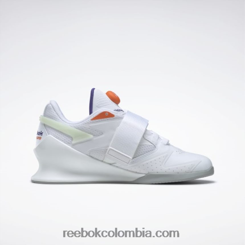 mujer ftwr blanco/púrpura intenso/naranja aplastante s23-r zapatos de levantamiento de pesas para mujer legacy lifter iii Reebok D260LP132