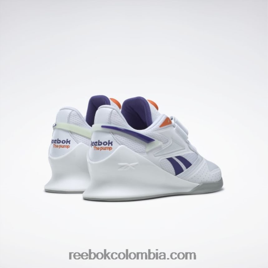 mujer ftwr blanco/púrpura intenso/naranja aplastante s23-r zapatos de levantamiento de pesas para mujer legacy lifter iii Reebok D260LP132