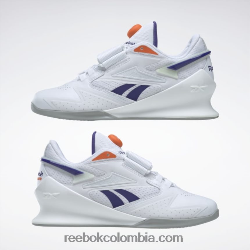 mujer ftwr blanco/púrpura intenso/naranja aplastante s23-r zapatos de levantamiento de pesas para mujer legacy lifter iii Reebok D260LP132