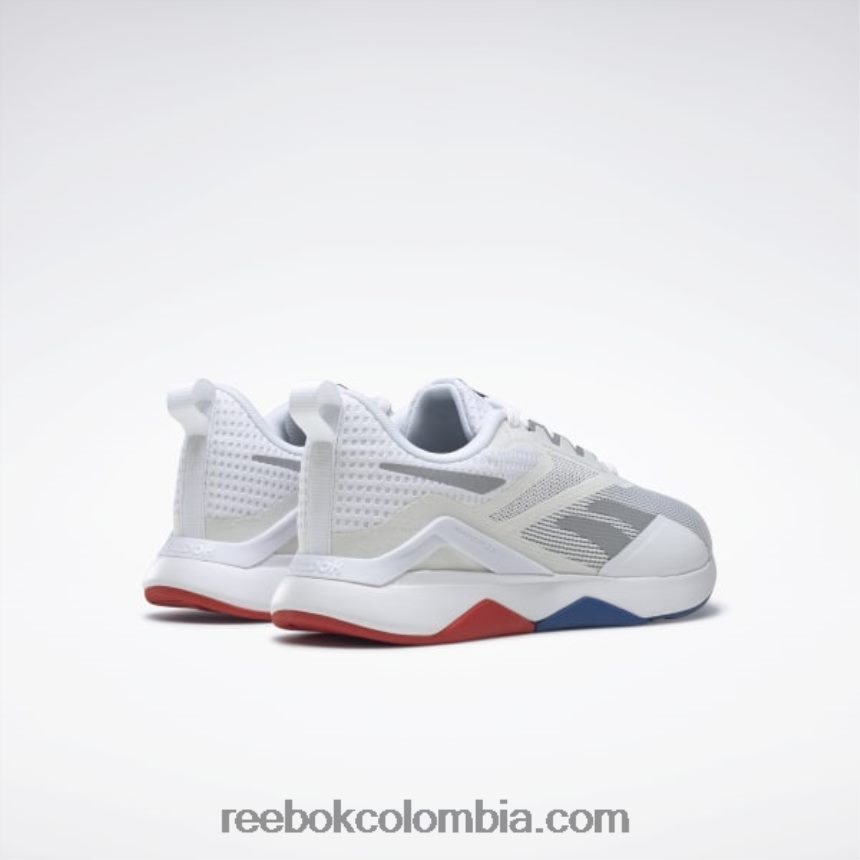 mujer ftwr blanco/vector azul/vector rojo zapatillas de entrenamiento nanoflex tr 2.0 mujer Reebok D260LP183