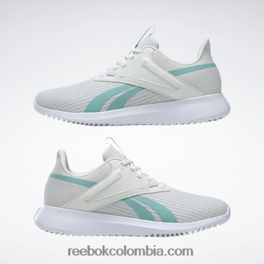 mujer gris puro 1/verde azulado semiclásico zapatos de entrenamiento fluxlite mujer Reebok D260LP270