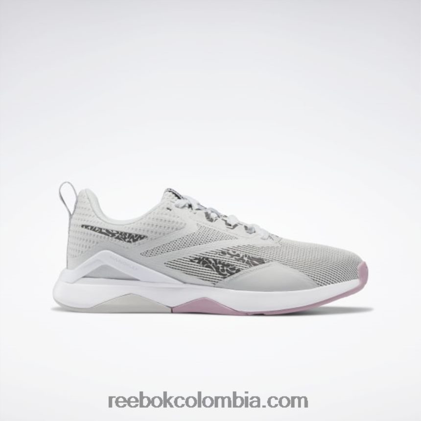 mujer gris puro 2/ftwr blanco/núcleo negro zapatillas de entrenamiento nanoflex tr 2.0 mujer Reebok D260LP161