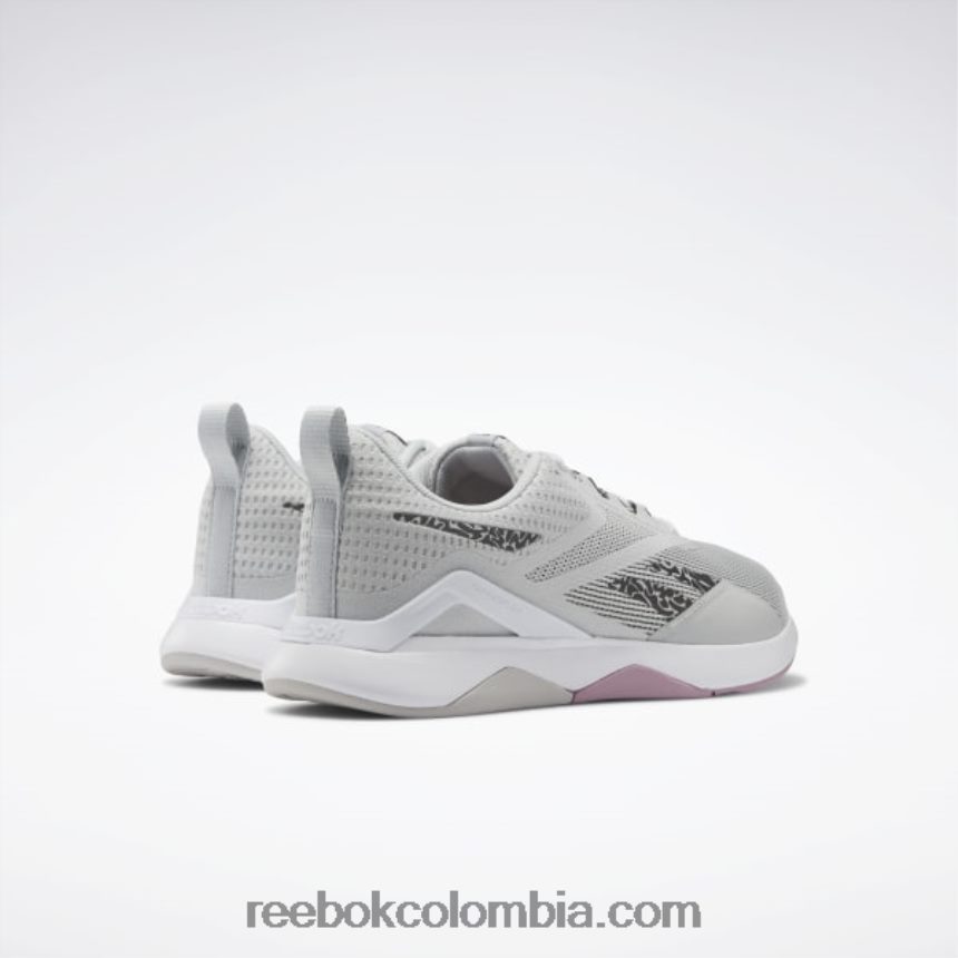mujer gris puro 2/ftwr blanco/núcleo negro zapatillas de entrenamiento nanoflex tr 2.0 mujer Reebok D260LP161