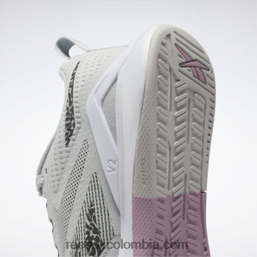 mujer gris puro 2/ftwr blanco/núcleo negro zapatillas de entrenamiento nanoflex tr 2.0 mujer Reebok D260LP161
