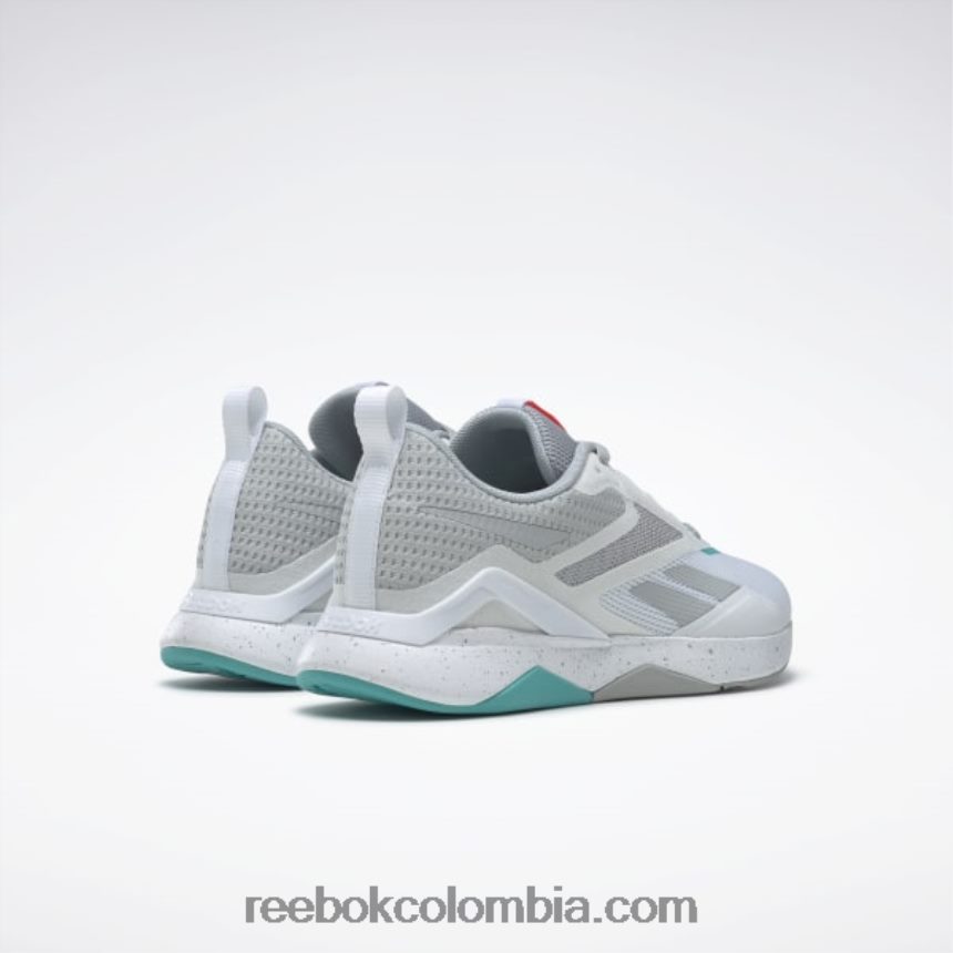 mujer gris puro 3/ftwr blanco/verde azulado clásico zapatillas de entrenamiento nanoflex tr 2.0 mujer Reebok D260LP90