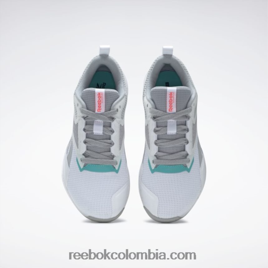 mujer gris puro 3/ftwr blanco/verde azulado clásico zapatillas de entrenamiento nanoflex tr 2.0 mujer Reebok D260LP90