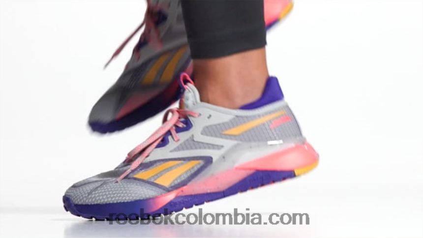 mujer gris puro 3/morado llamativo/llamarada naranja zapatillas de entrenamiento mujer nano x2 tr adventure Reebok D260LP328
