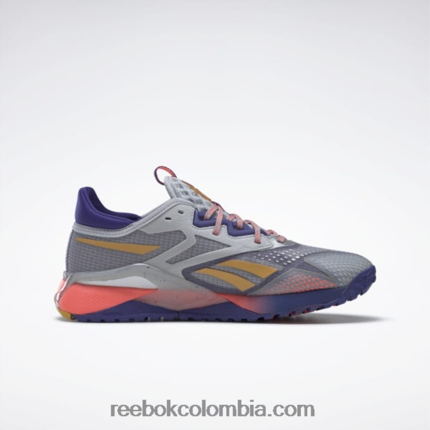 mujer gris puro 3/morado llamativo/llamarada naranja zapatillas de entrenamiento mujer nano x2 tr adventure Reebok D260LP328