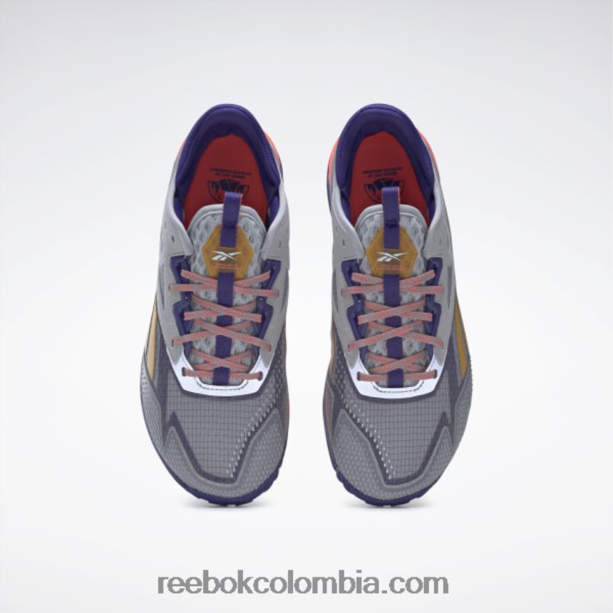 mujer gris puro 3/morado llamativo/llamarada naranja zapatillas de entrenamiento mujer nano x2 tr adventure Reebok D260LP328