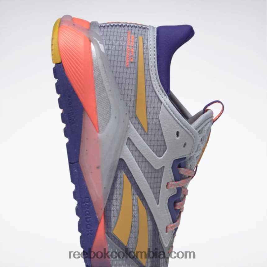 mujer gris puro 3/morado llamativo/llamarada naranja zapatillas de entrenamiento mujer nano x2 tr adventure Reebok D260LP328