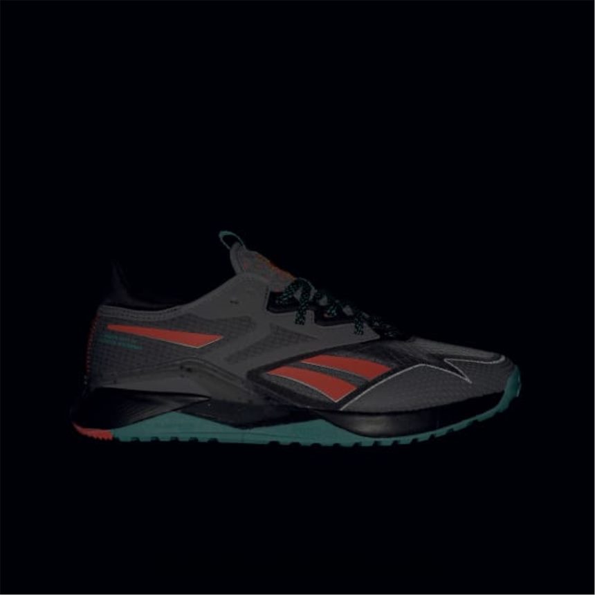 mujer gris puro 5/núcleo negro/verde azulado clásico zapatillas de entrenamiento mujer nano x2 tr adventure Reebok D260LP101