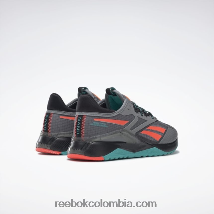 mujer gris puro 5/núcleo negro/verde azulado clásico zapatillas de entrenamiento mujer nano x2 tr adventure Reebok D260LP101