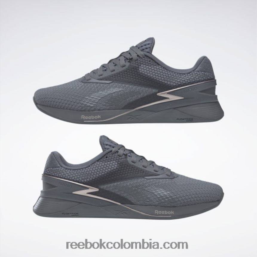 mujer gris puro 6/gris puro 7/taupe met s23 zapatos de mujer nano x3 Reebok D260LP18