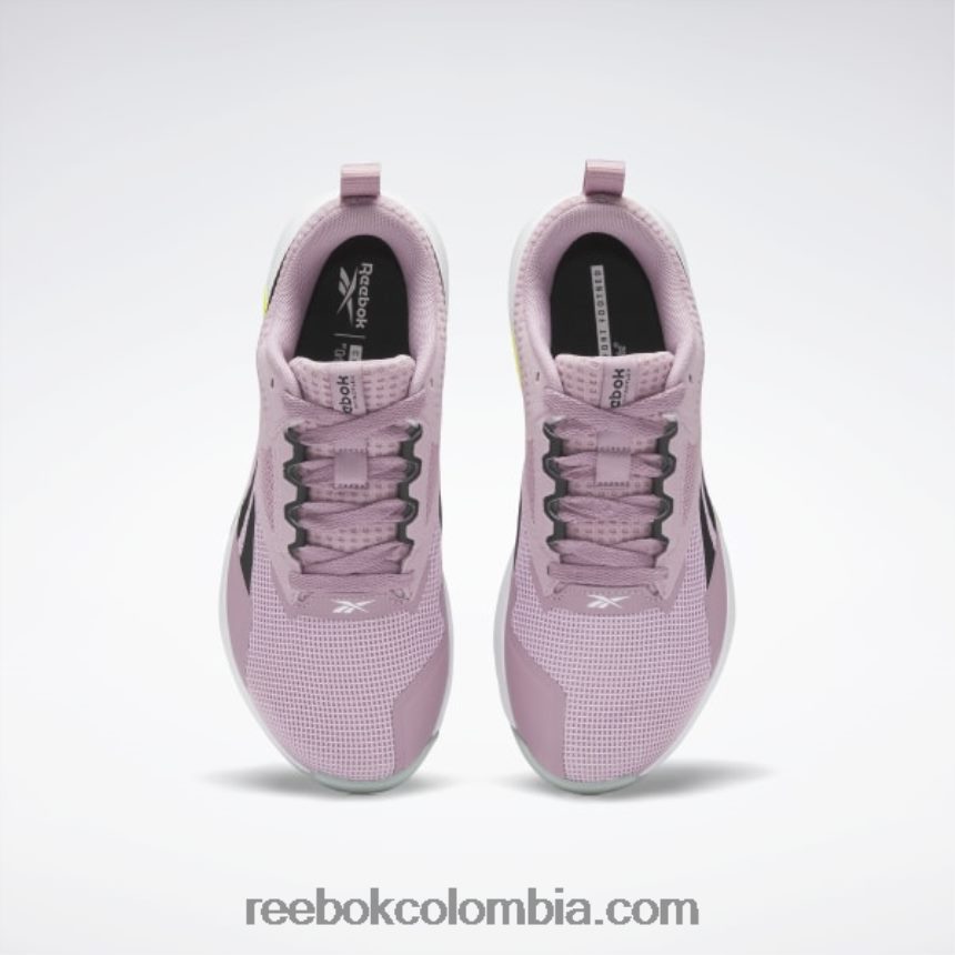 mujer lila infundido/negro núcleo/gris marino zapatillas de entrenamiento nanoflex tr 2.0 mujer Reebok D260LP196