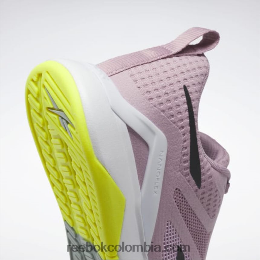 mujer lila infundido/negro núcleo/gris marino zapatillas de entrenamiento nanoflex tr 2.0 mujer Reebok D260LP196