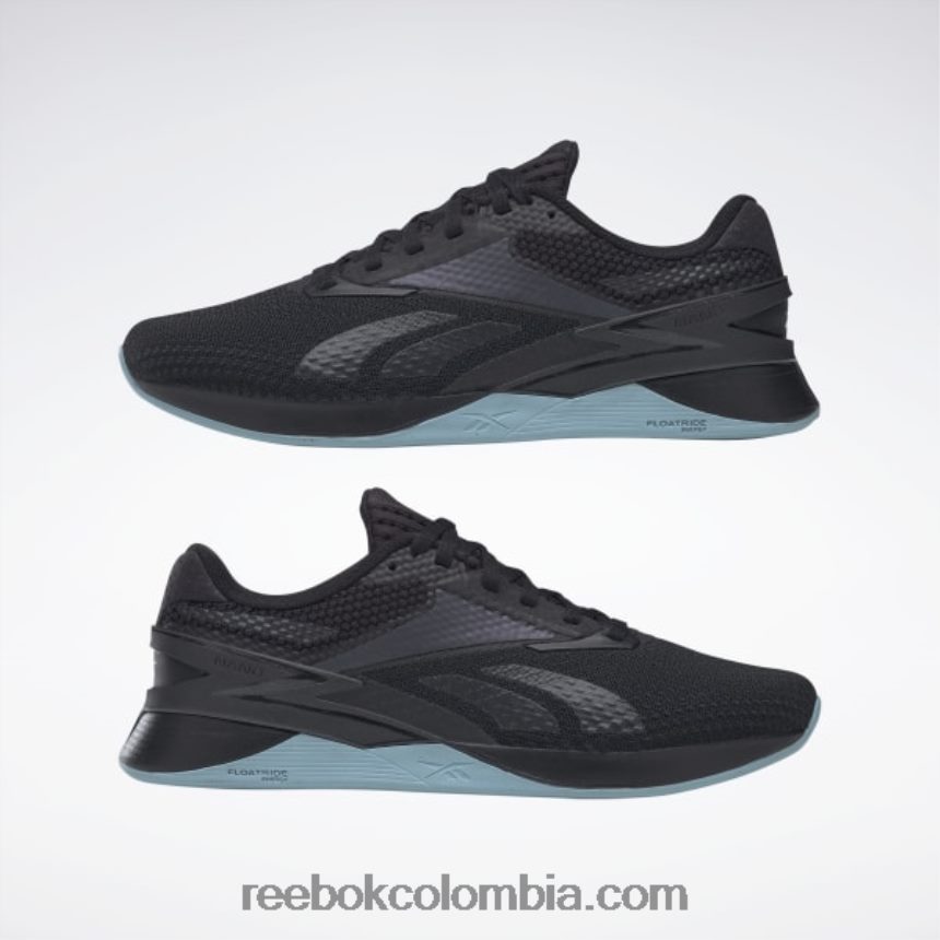 mujer negro núcleo/azul perla/ftwr blanco zapatos de mujer nano x3 Reebok D260LP53