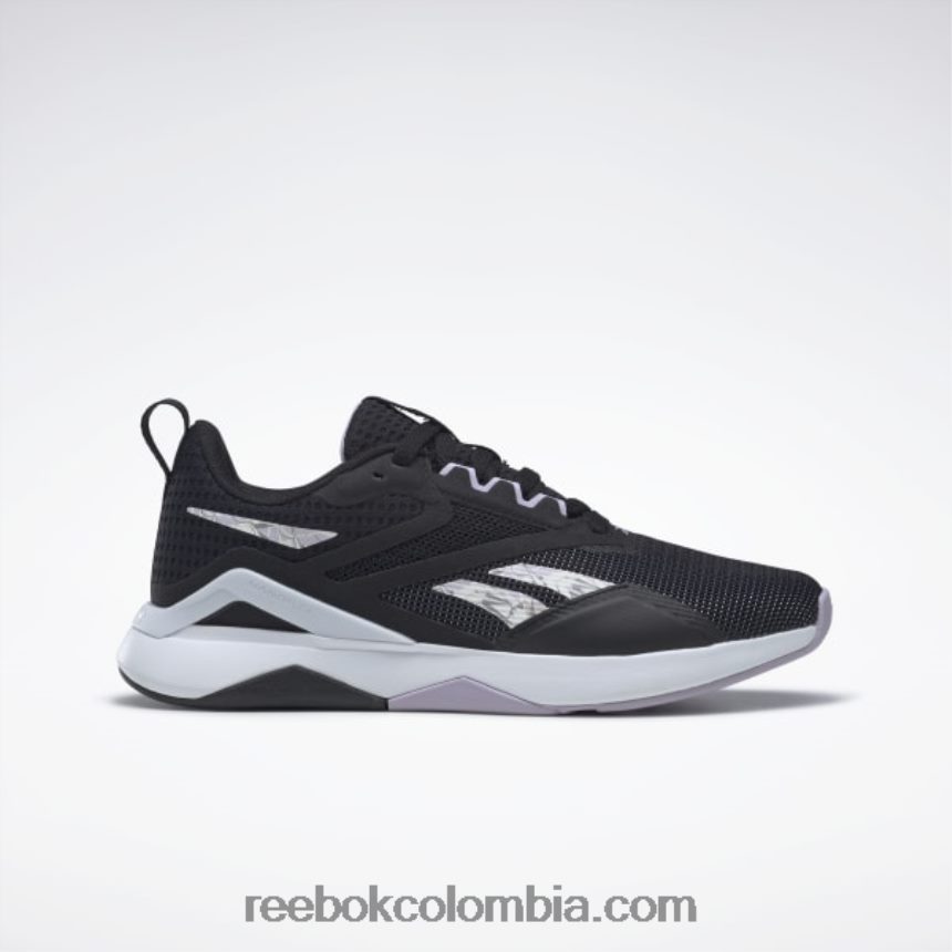 mujer negro núcleo/blanco ftwr/oasis morado zapatillas de entrenamiento nanoflex tr 2.0 mujer Reebok D260LP136