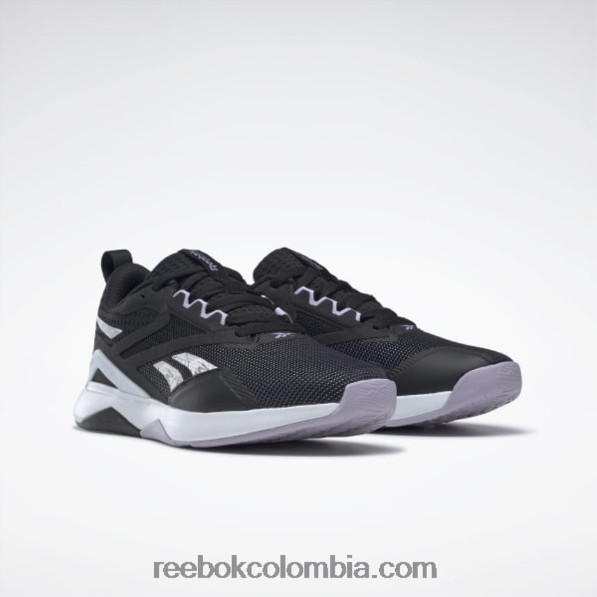 mujer negro núcleo/blanco ftwr/oasis morado zapatillas de entrenamiento nanoflex tr 2.0 mujer Reebok D260LP136