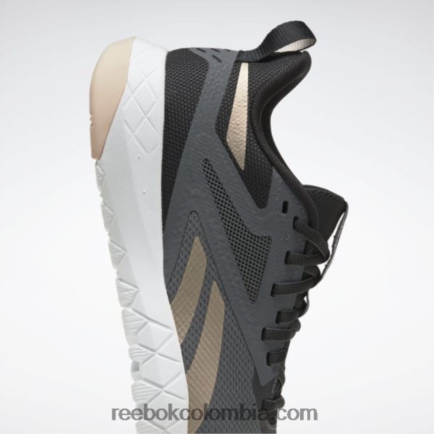 mujer negro núcleo/gris puro 7/sleek met zapatillas de entrenamiento flexagon force 4 mujer Reebok D260LP221