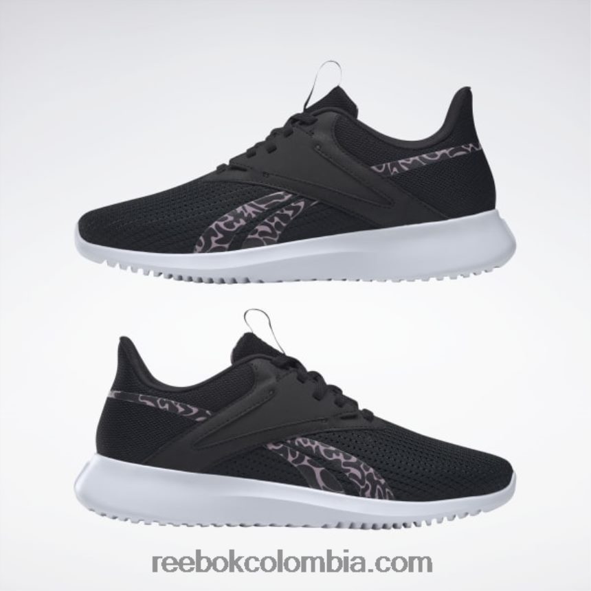 mujer negro núcleo/lila infundido/cuarzo met zapatos de entrenamiento fluxlite mujer Reebok D260LP933