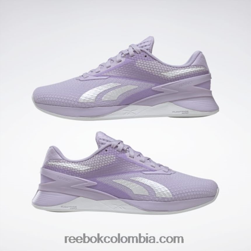 mujer oasis púrpura/gris frío/azul vectorial zapatos de mujer nano x3 Reebok D260LP235