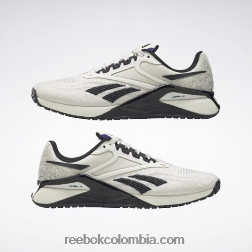 mujer tiza/núcleo negro/púrpura intenso zapatillas de entrenamiento mujer nano x2 les mills Reebok D260LP115