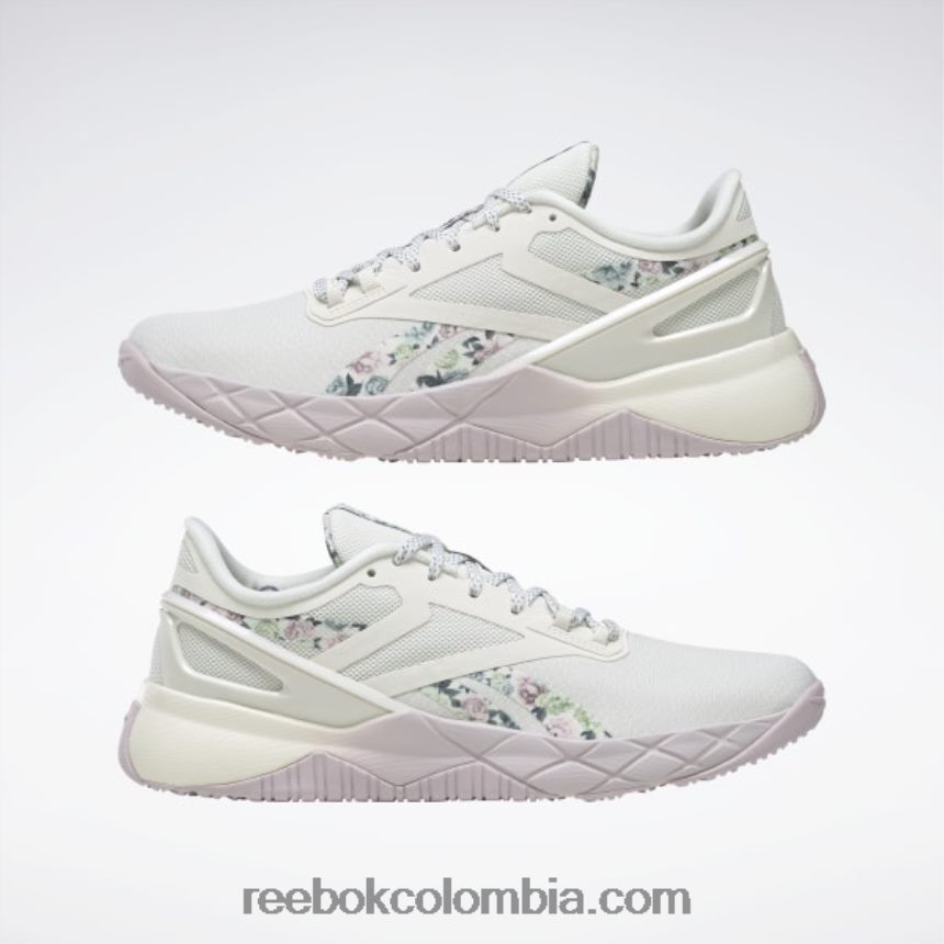 mujer tiza/resplandor de cuarzo/pizarra azul zapatillas de entrenamiento nanoflex tr mujer Reebok D260LP309