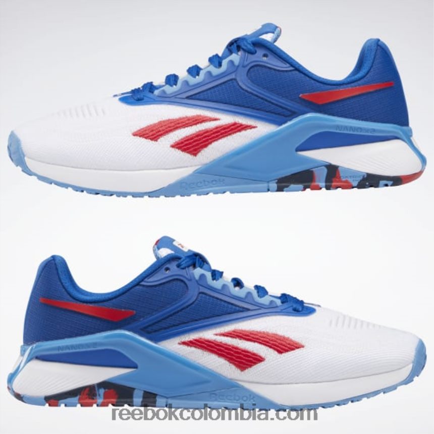 mujer vector azul/ftwr blanco/vector rojo zapatillas de entrenamiento nano x2 para mujer Reebok D260LP241