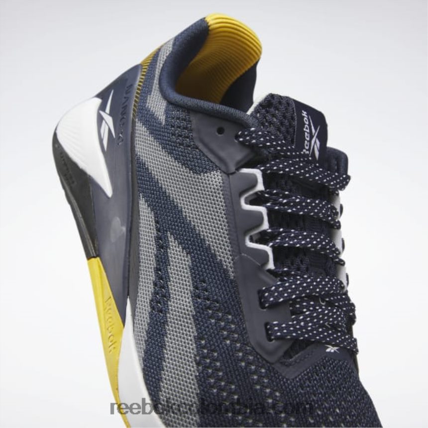 mujer vector azul marino/ocre brillante/núcleo negro zapatillas de entrenamiento nano x1 para mujer Reebok D260LP934
