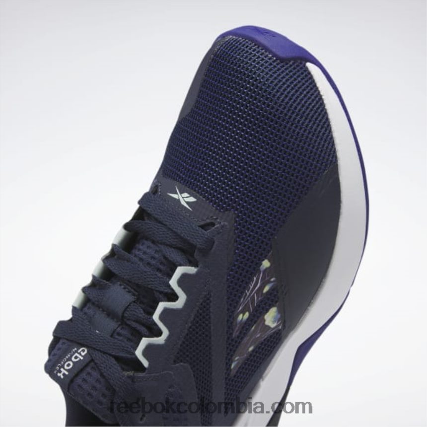 mujer vector azul marino/púrpura negrita/gris costero zapatillas de entrenamiento nanoflex tr 2.0 mujer Reebok D260LP202