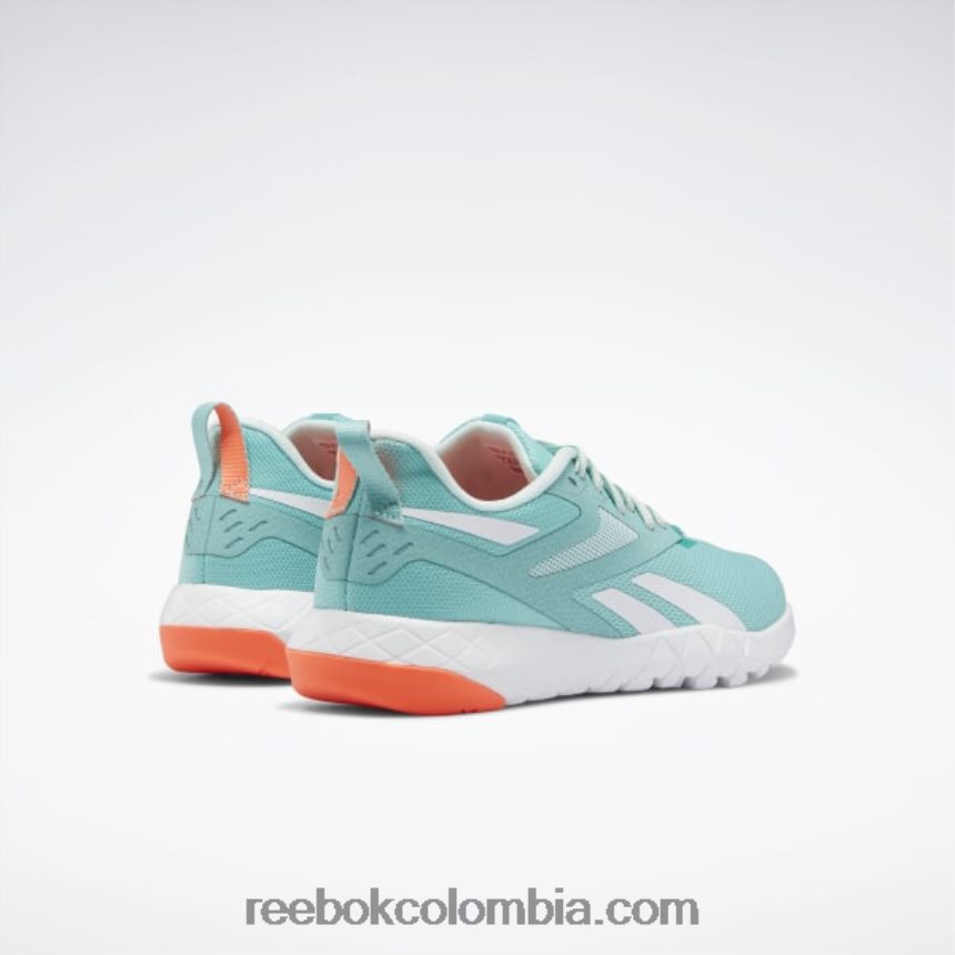 mujer verde azulado semiclásico/niebla/llamarada naranja zapatillas de entrenamiento flexagon force 4 mujer Reebok D260LP398