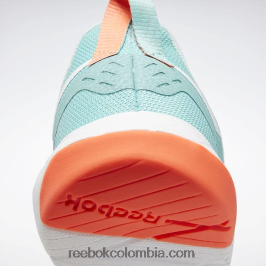 mujer verde azulado semiclásico/niebla/llamarada naranja zapatillas de entrenamiento flexagon force 4 mujer Reebok D260LP398
