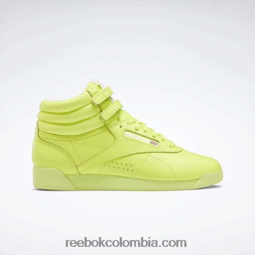 mujer amarillo ácido solar/blanco ftwr freestyle hola zapatos de mujer Reebok D260LP150