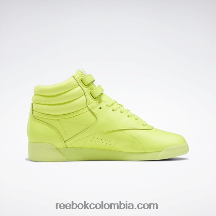 mujer amarillo ácido solar/blanco ftwr freestyle hola zapatos de mujer Reebok D260LP150