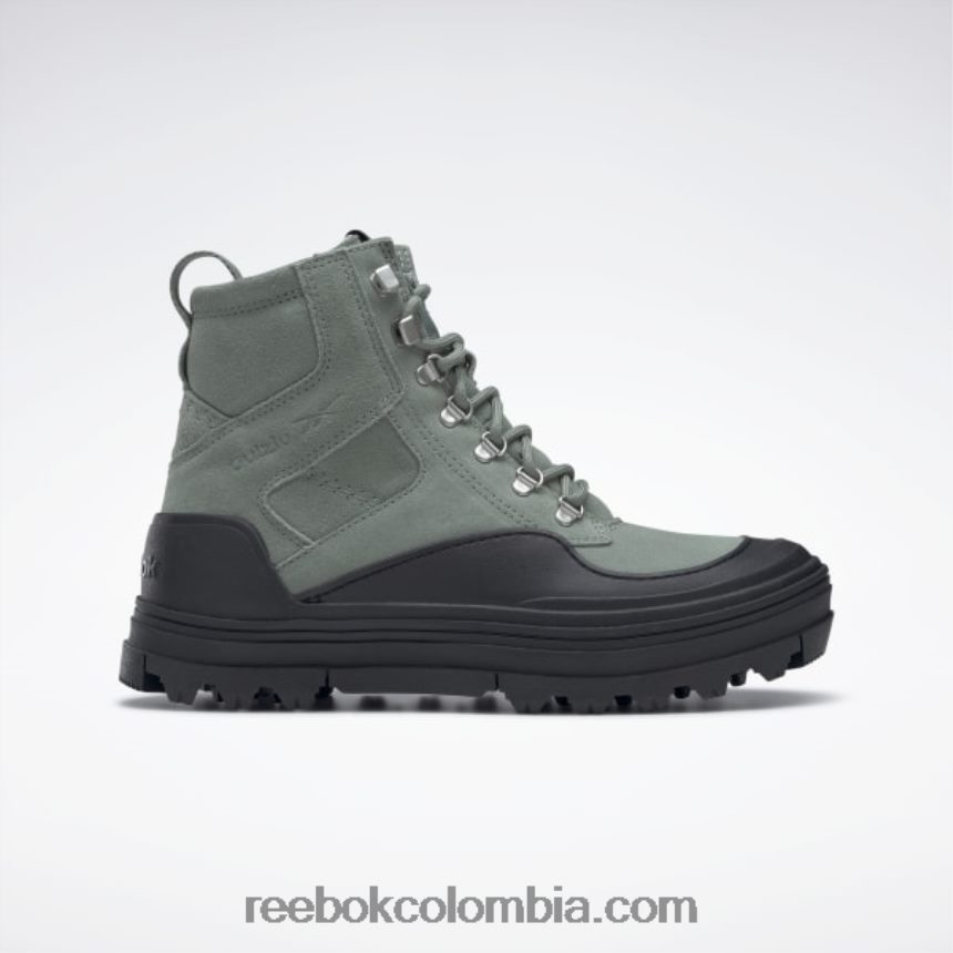 mujer armonía verde/núcleo negro danielle guizio club c zapatos de caña media con tacos Reebok D260LP222