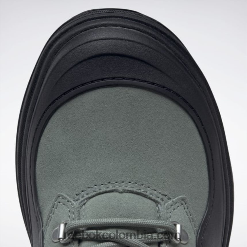 mujer armonía verde/núcleo negro danielle guizio club c zapatos de caña media con tacos Reebok D260LP222