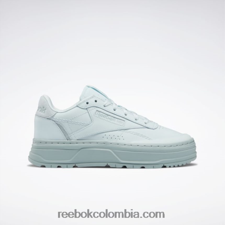 mujer azul susurro/gris marino zapatos club c doble geo mujer Reebok D260LP460