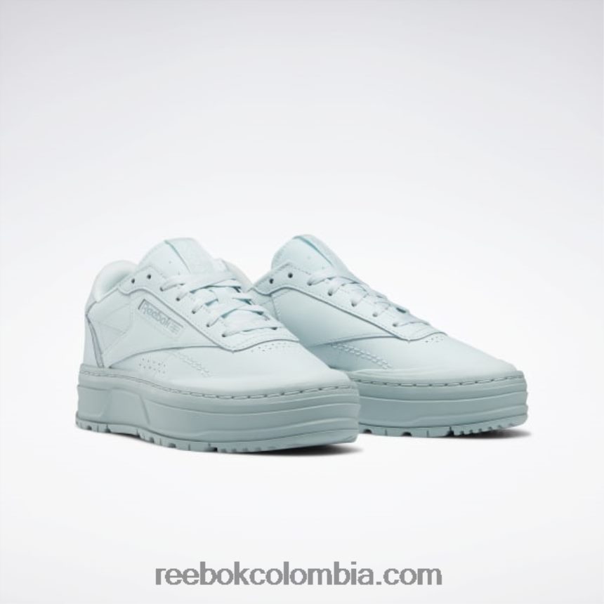 mujer azul susurro/gris marino zapatos club c doble geo mujer Reebok D260LP460
